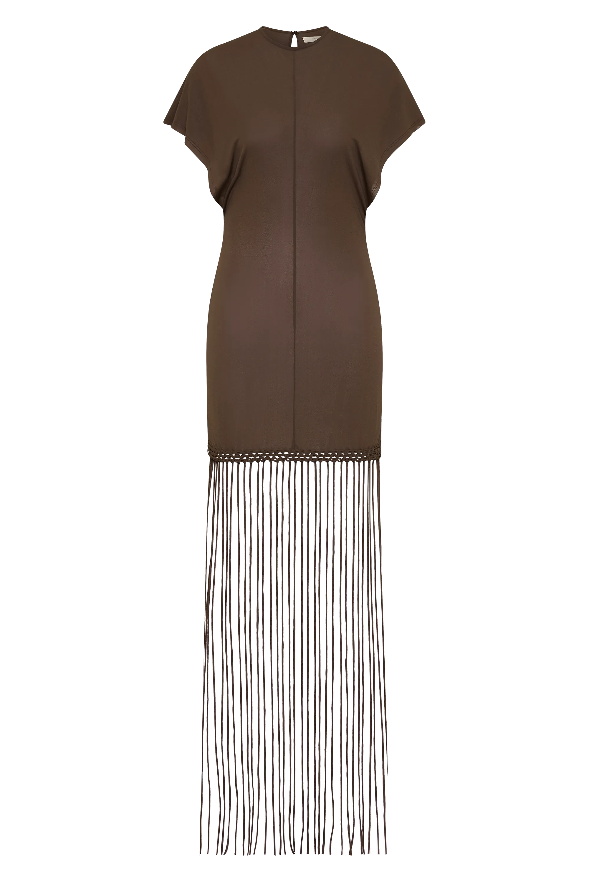 Brita Fringe Dress Chocolate Brown