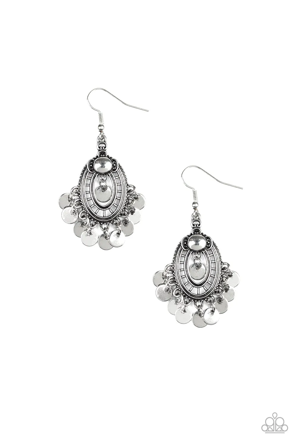 Chime Chic- Silver Earrings