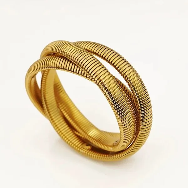 Chunky Stretch Design Bracelet - 3 Strands