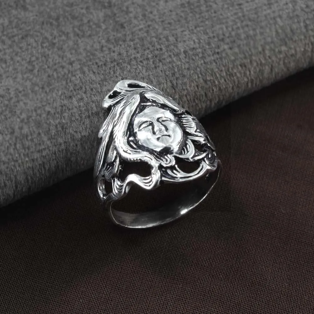 Cute Real 925 Sterling Silver Oxidized Unisex Ring