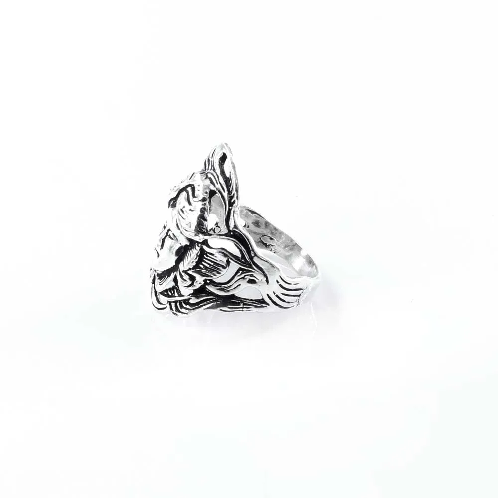 Cute Real 925 Sterling Silver Oxidized Unisex Ring