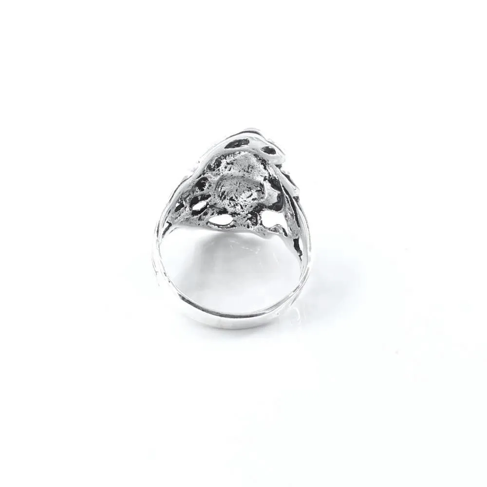 Cute Real 925 Sterling Silver Oxidized Unisex Ring