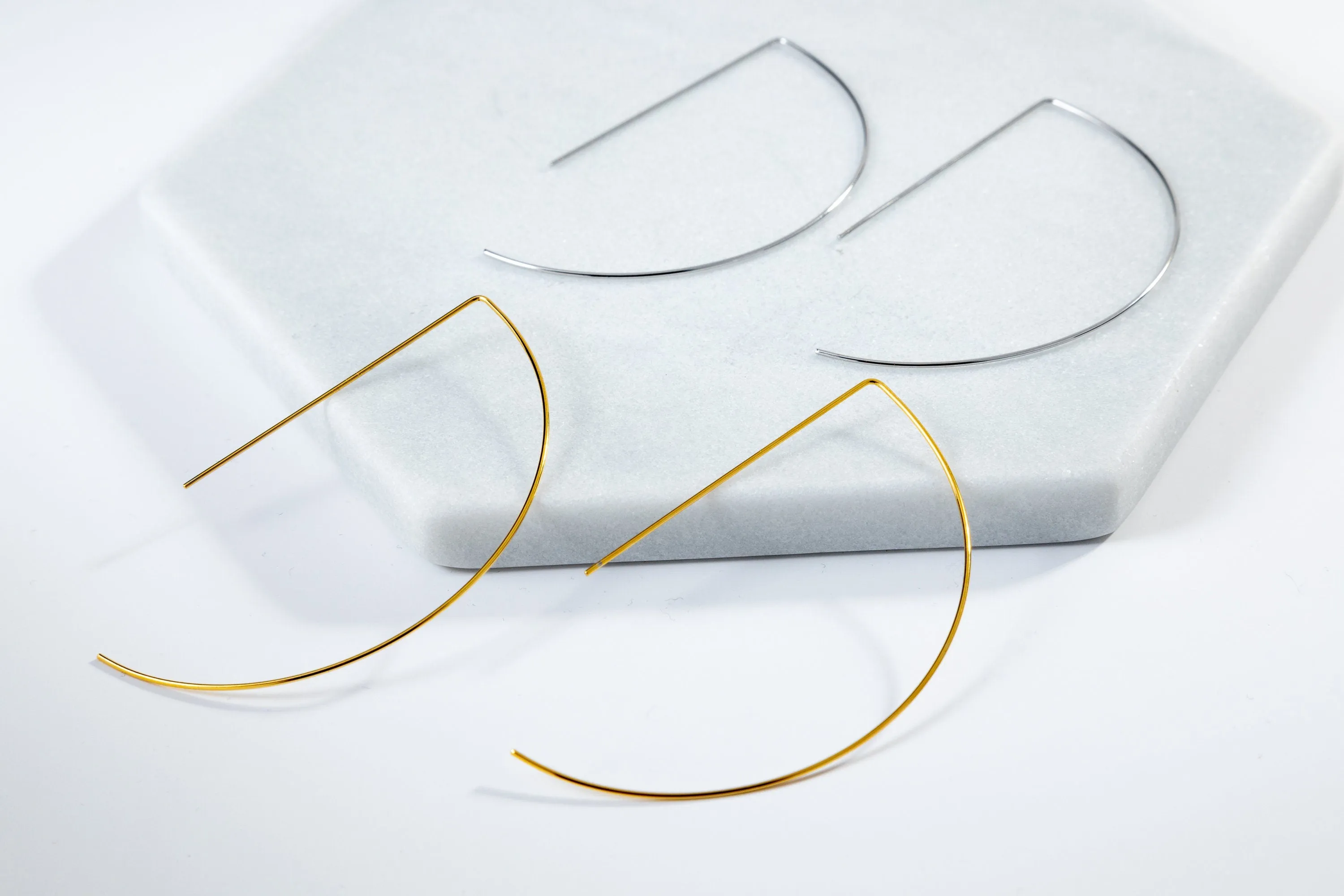 Dainty Semi Circle Hoops