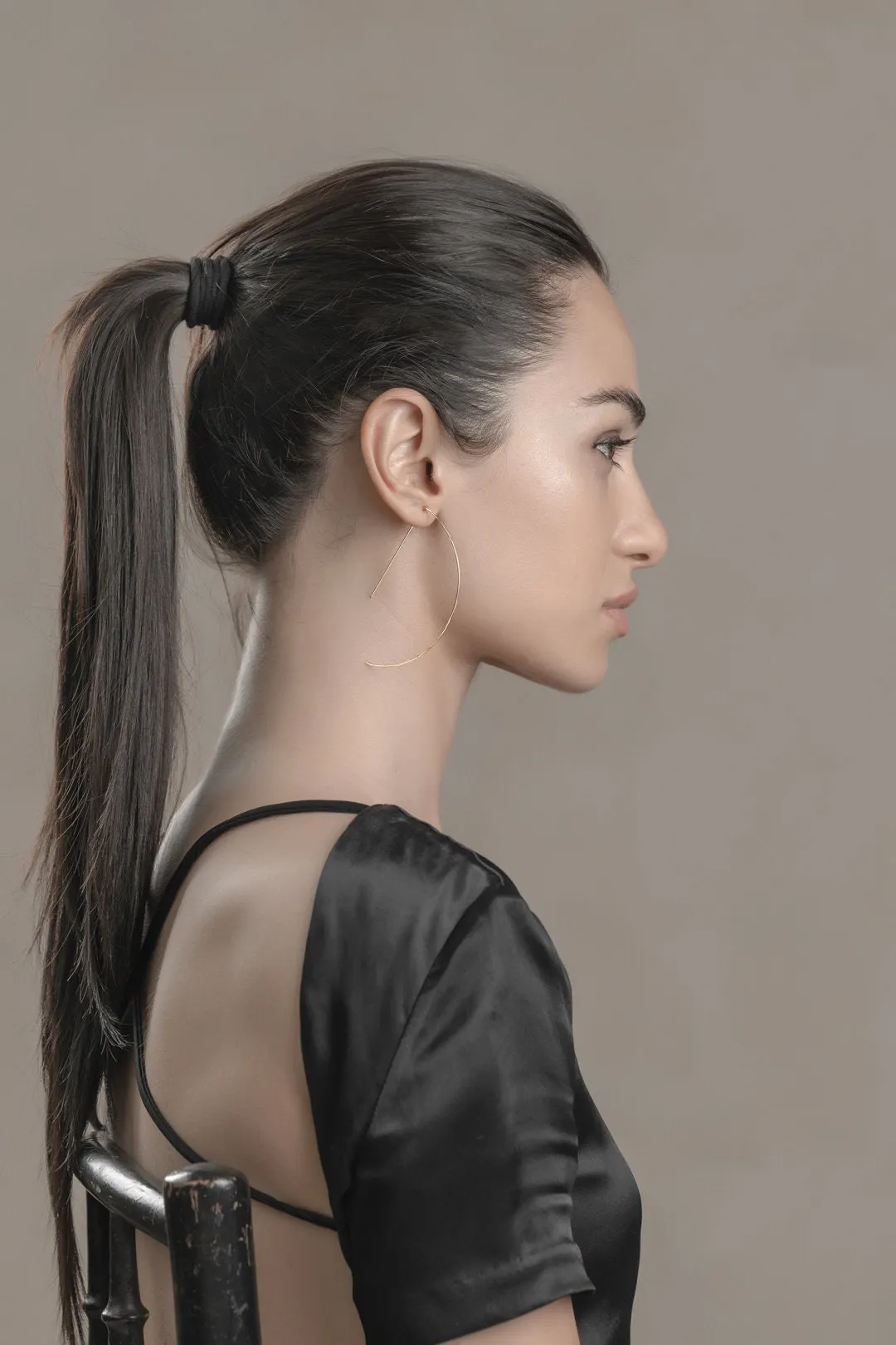 Dainty Semi Circle Hoops