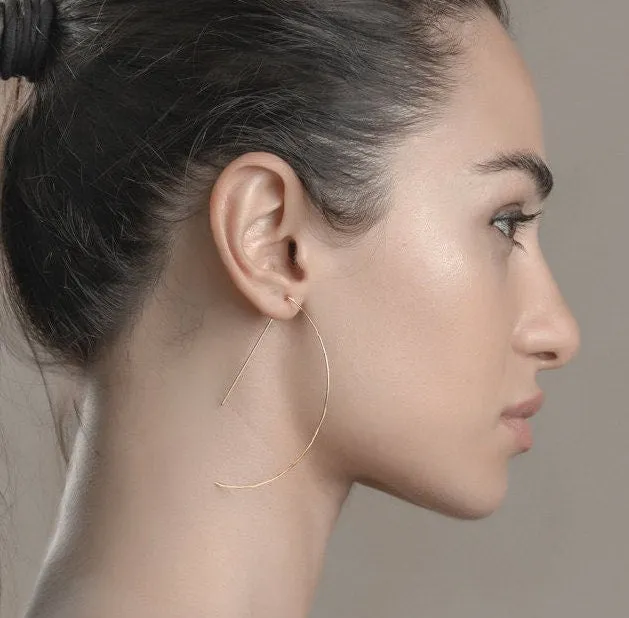 Dainty Semi Circle Hoops
