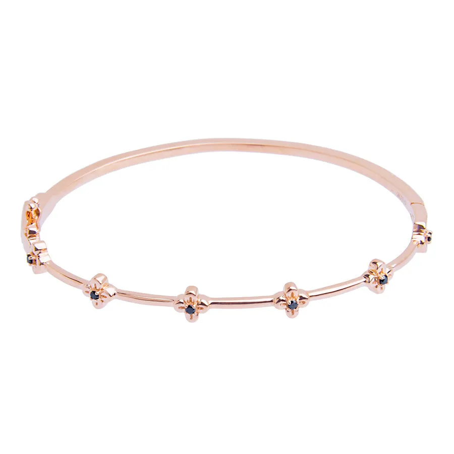 Diamond Bloom Bangle Bracelet