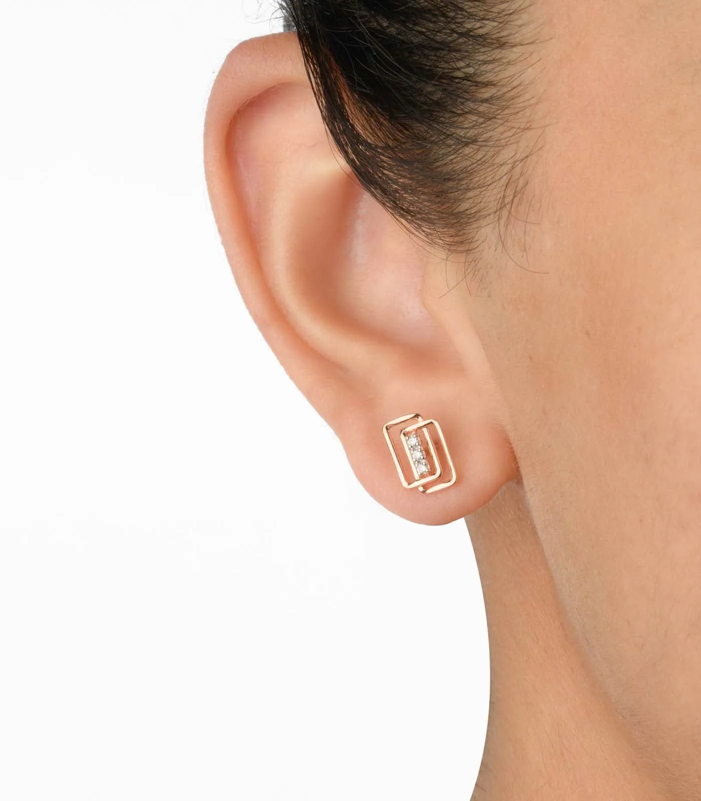 Diamond Cube Chic Earrings