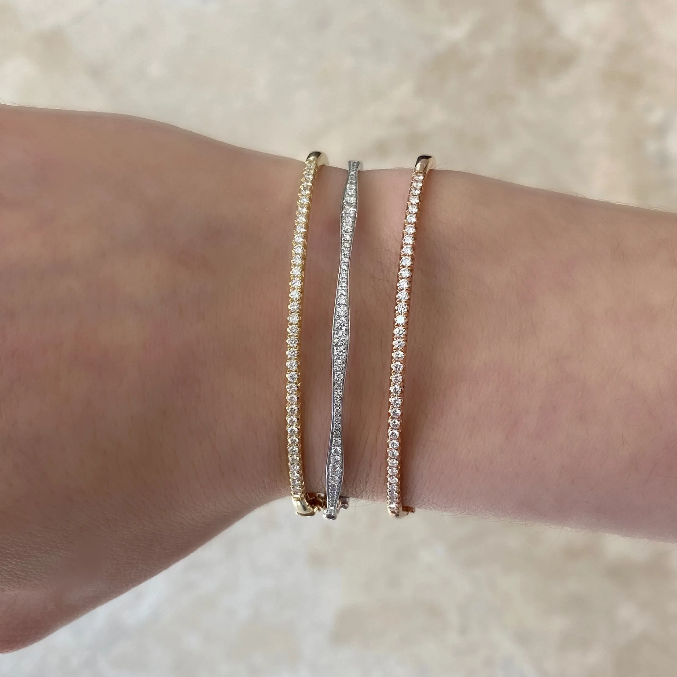 Diamond Small Classic Bangle Bracelet