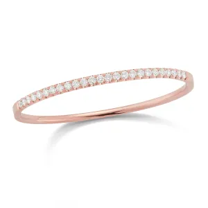 Diamond Wide Classic Bangle Bracelet