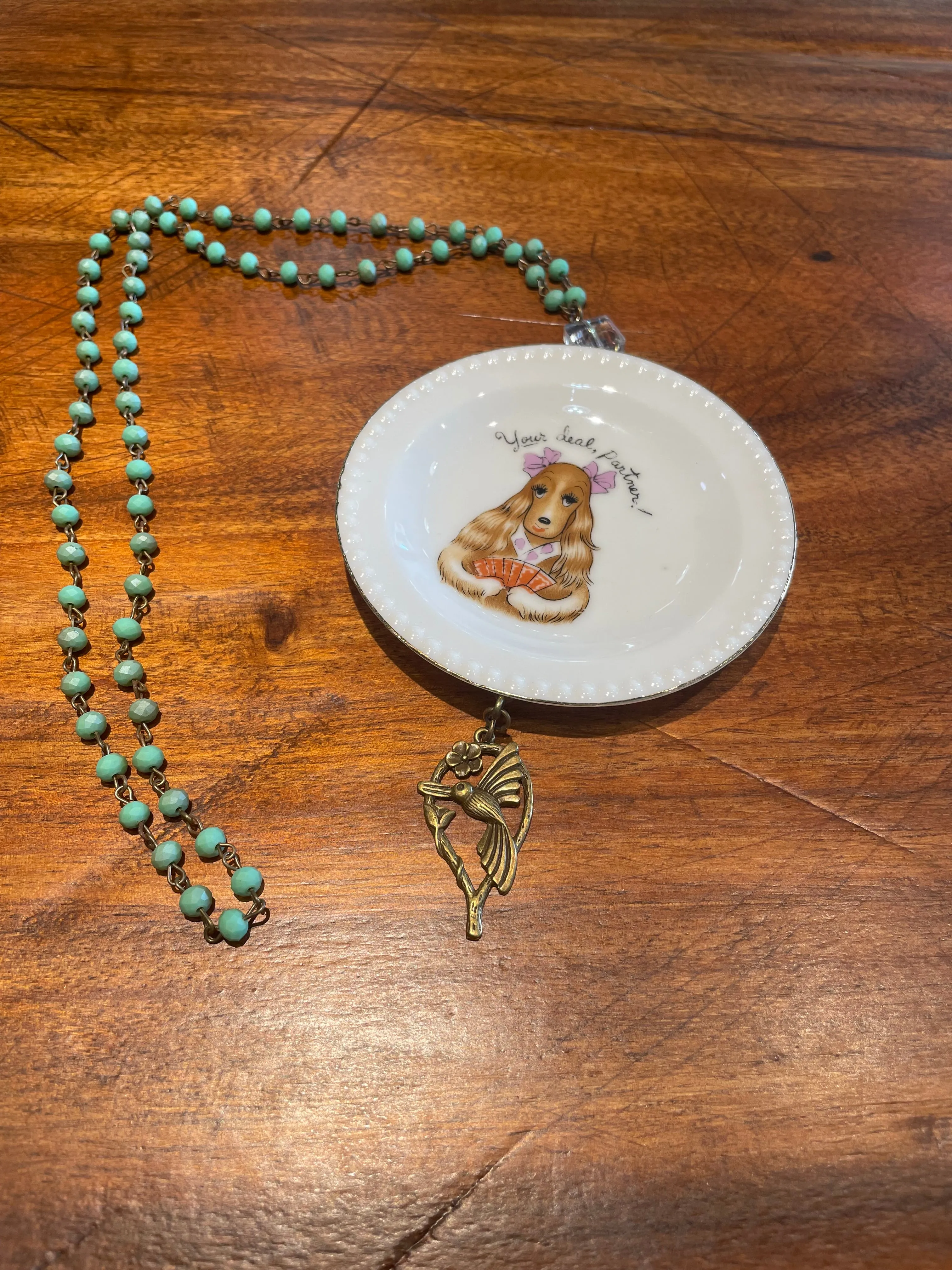 Diamonds Dog Dish Necklace by Gina