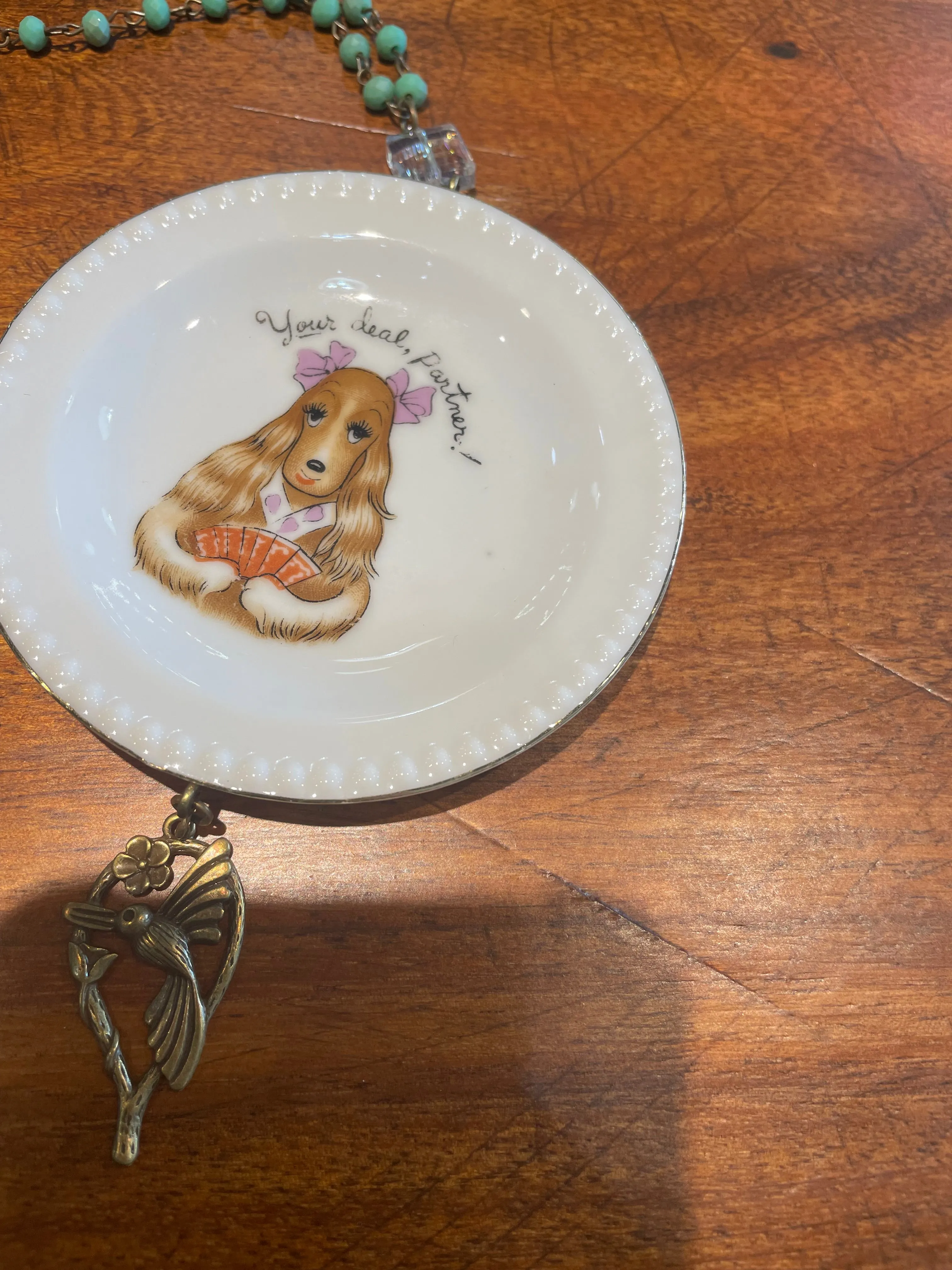 Diamonds Dog Dish Necklace by Gina