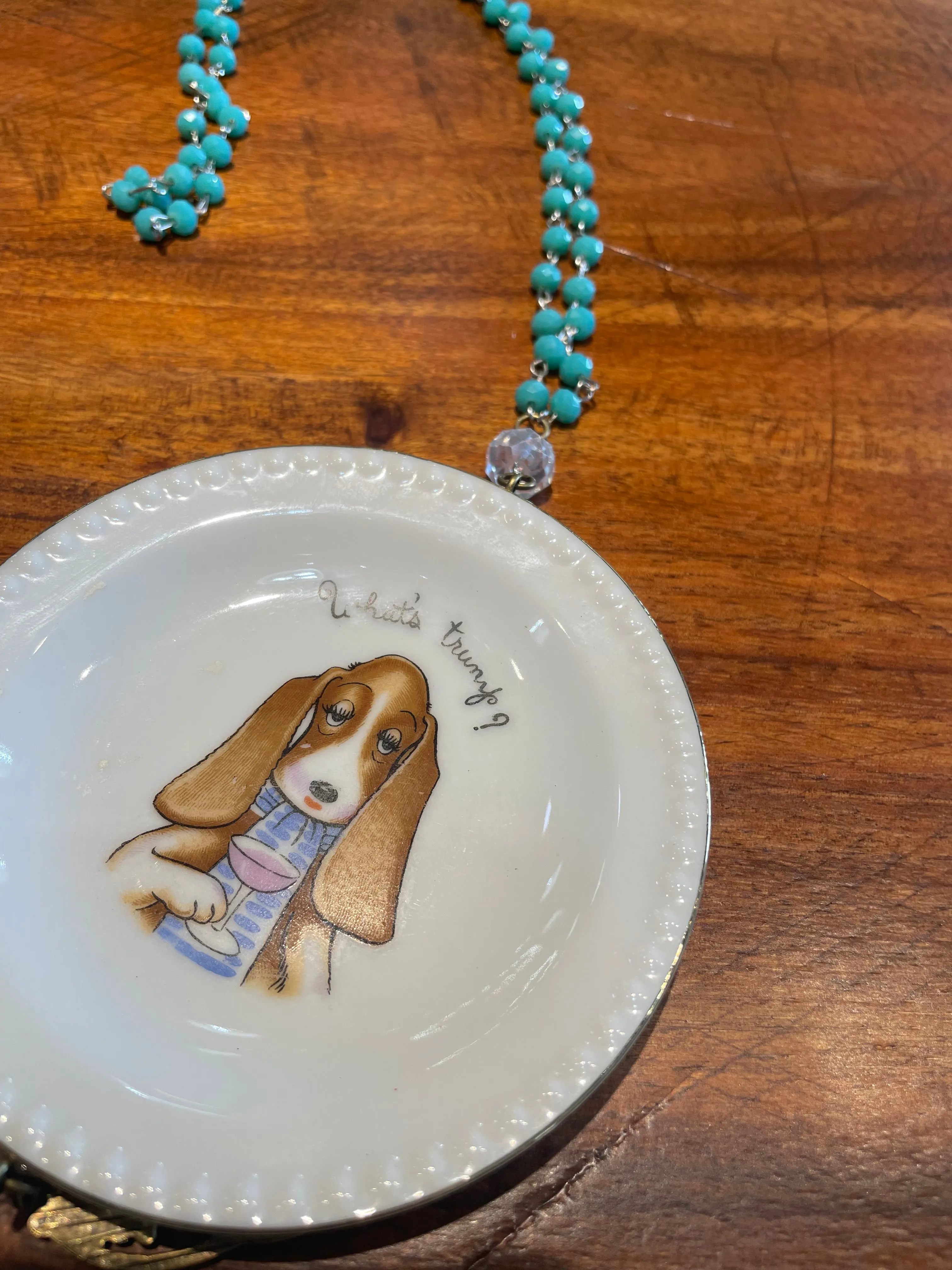 Diamonds Dog Dish Necklace by Gina