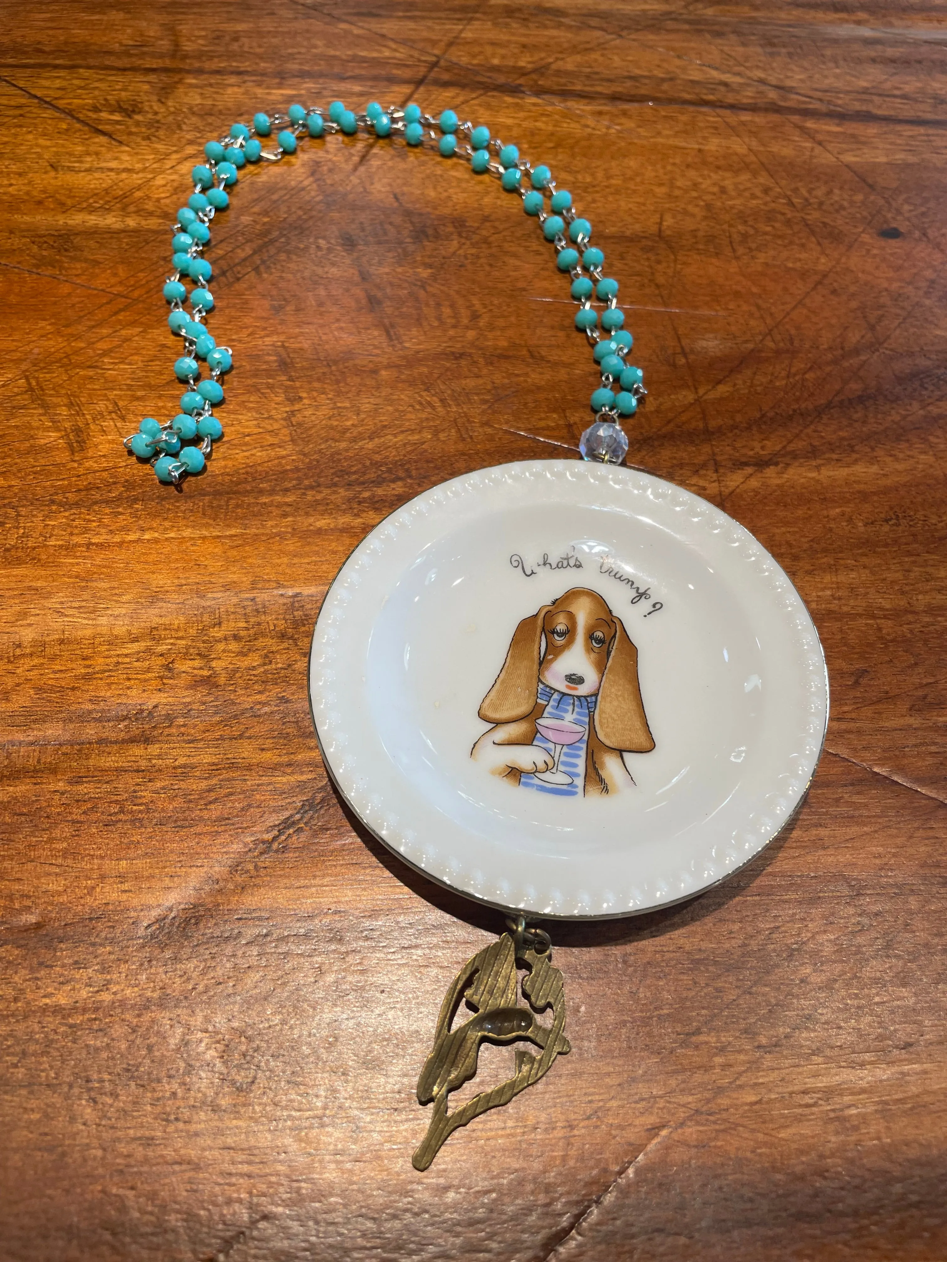 Diamonds Dog Dish Necklace by Gina