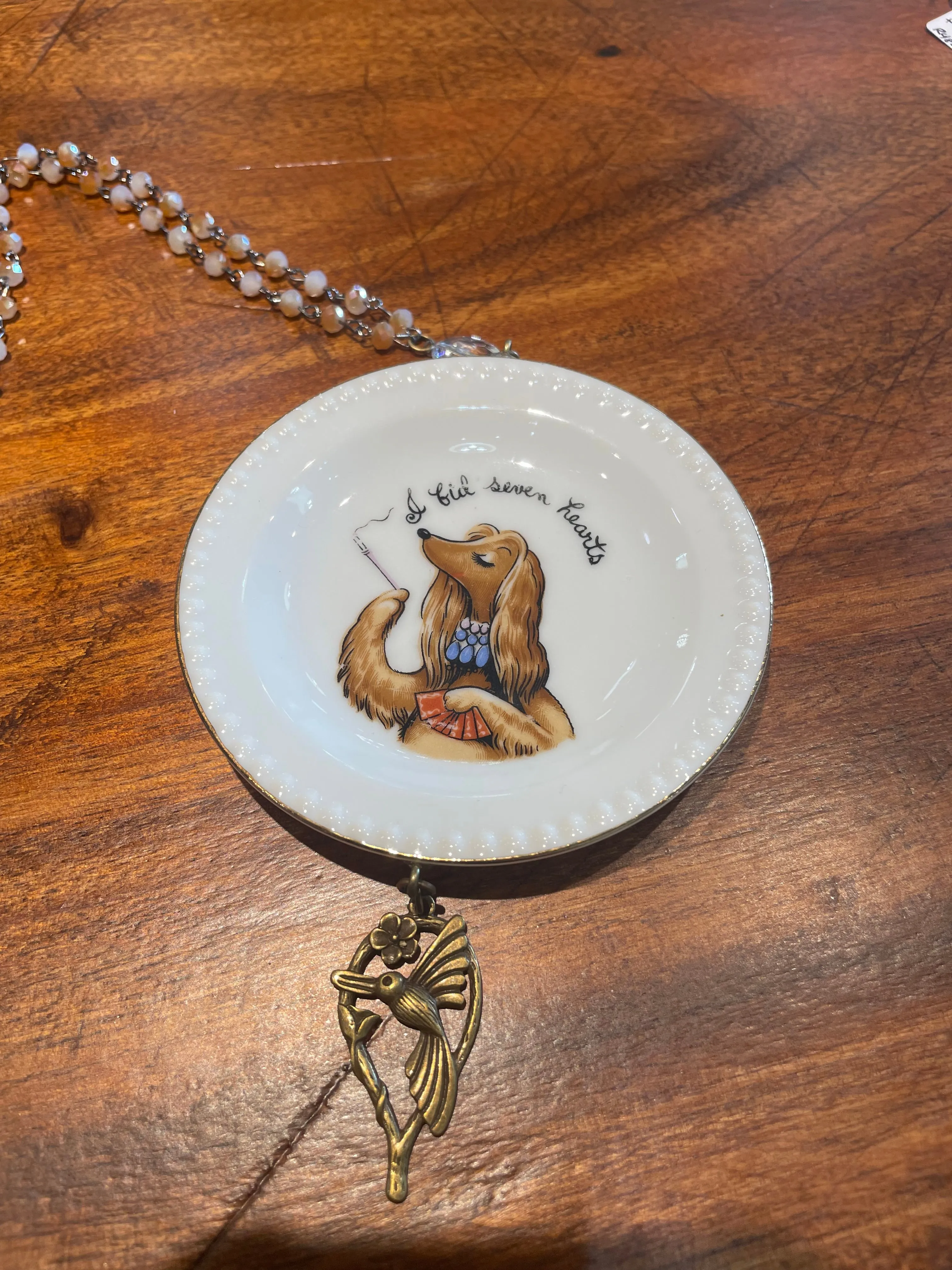 Diamonds Dog Dish Necklace by Gina