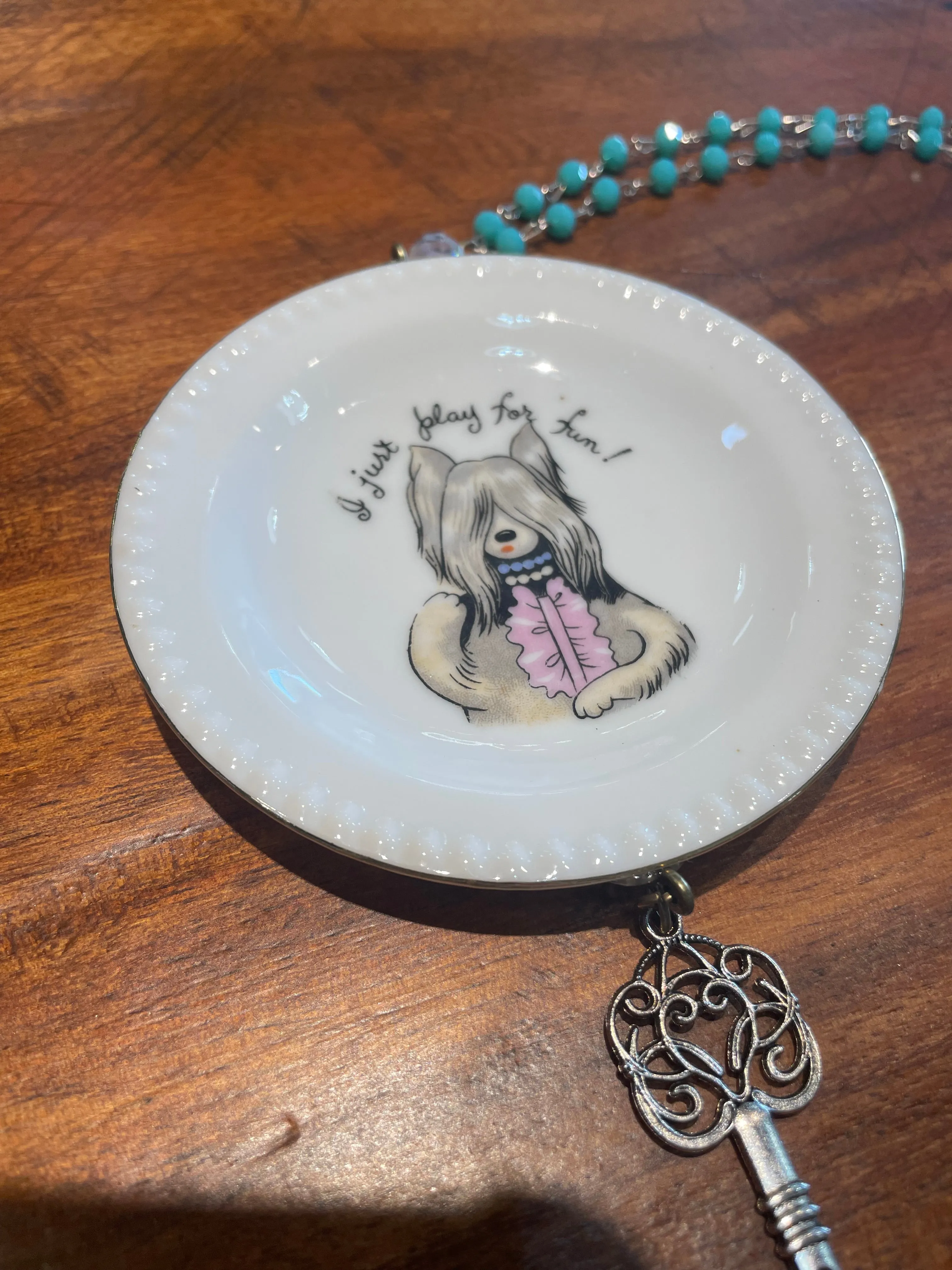 Diamonds Dog Dish Necklace by Gina