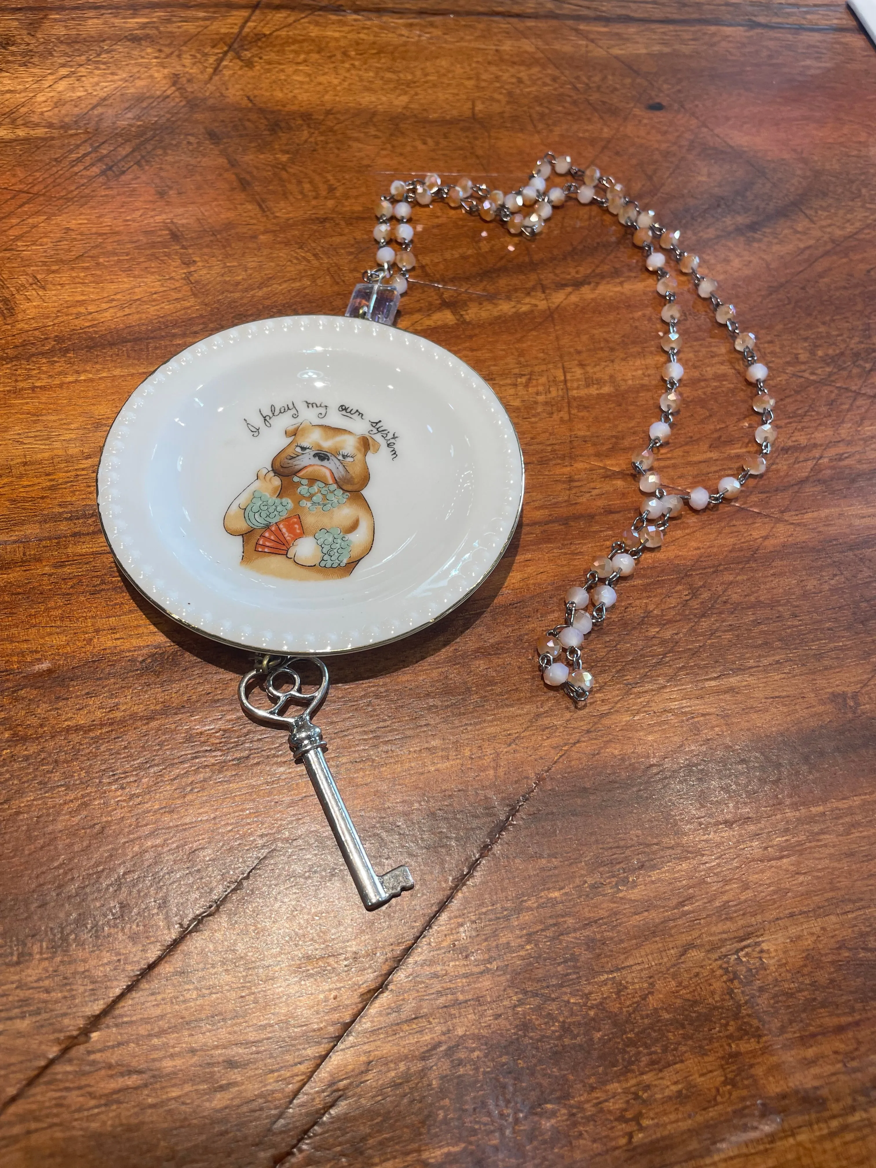 Diamonds Dog Dish Necklace by Gina