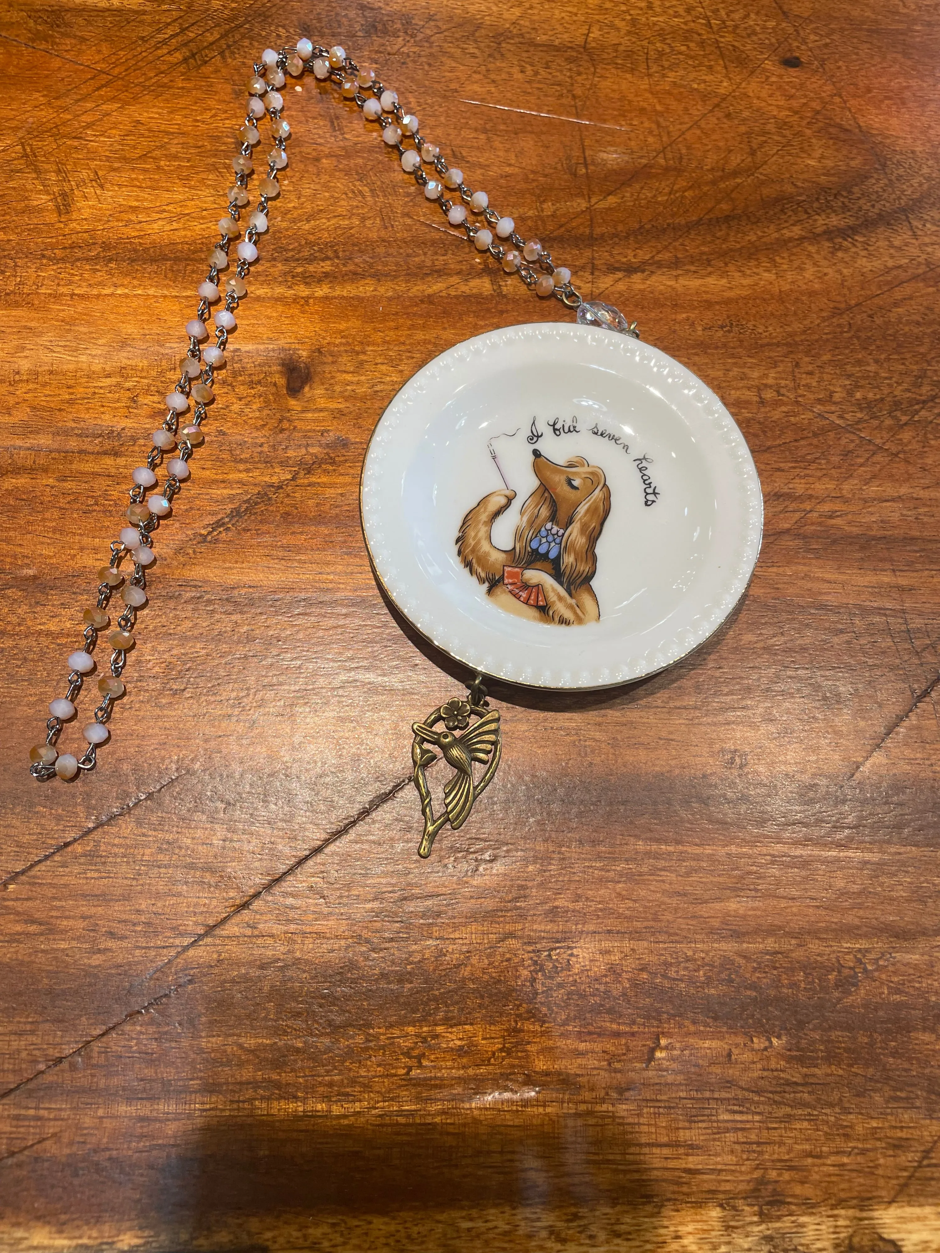 Diamonds Dog Dish Necklace by Gina