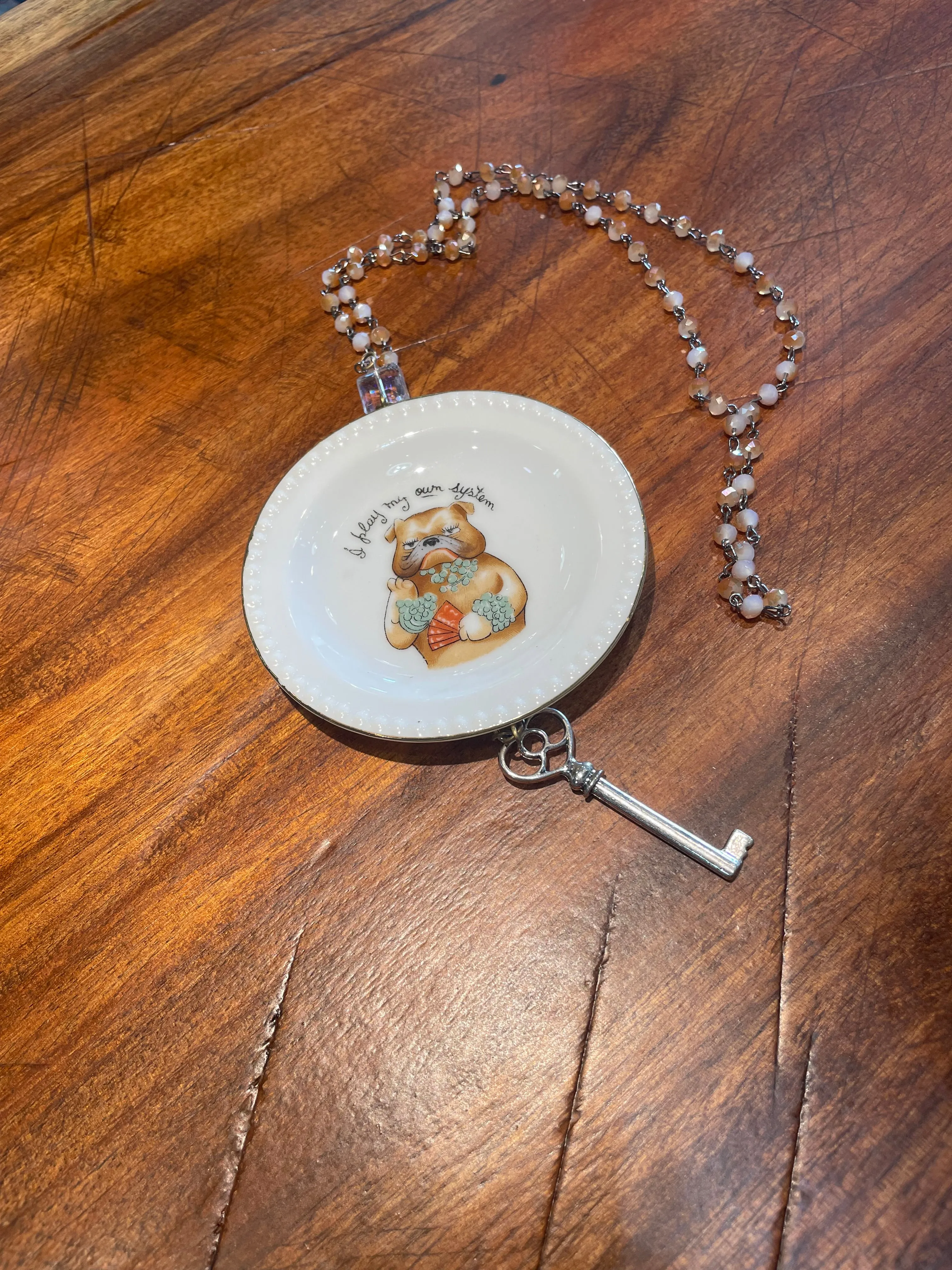 Diamonds Dog Dish Necklace by Gina