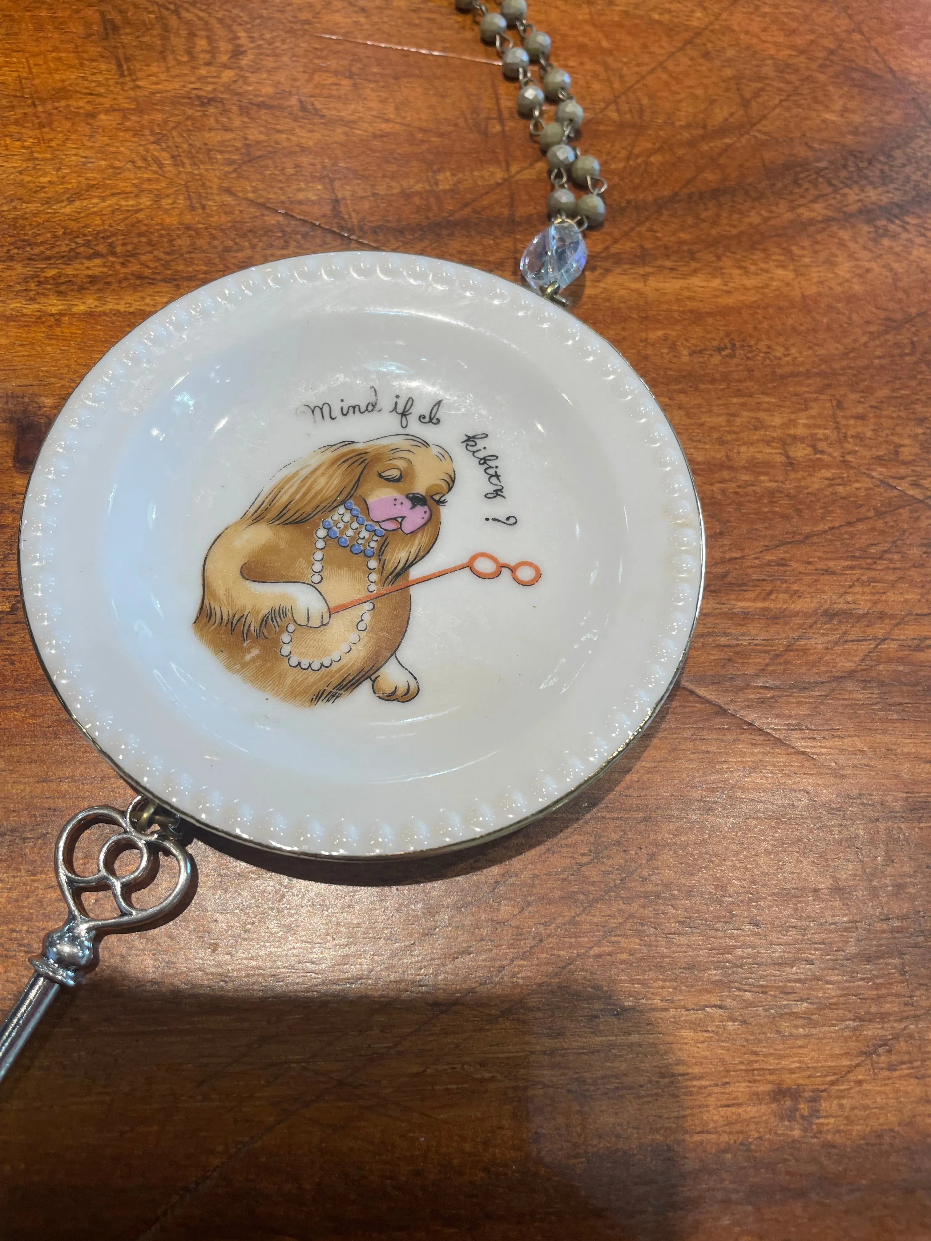 Diamonds Dog Dish Necklace by Gina