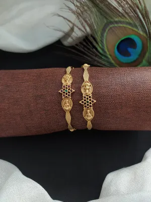 Divine Blessings on Your Wrist: Antique Lakshmi Bangles with Starry Elegance