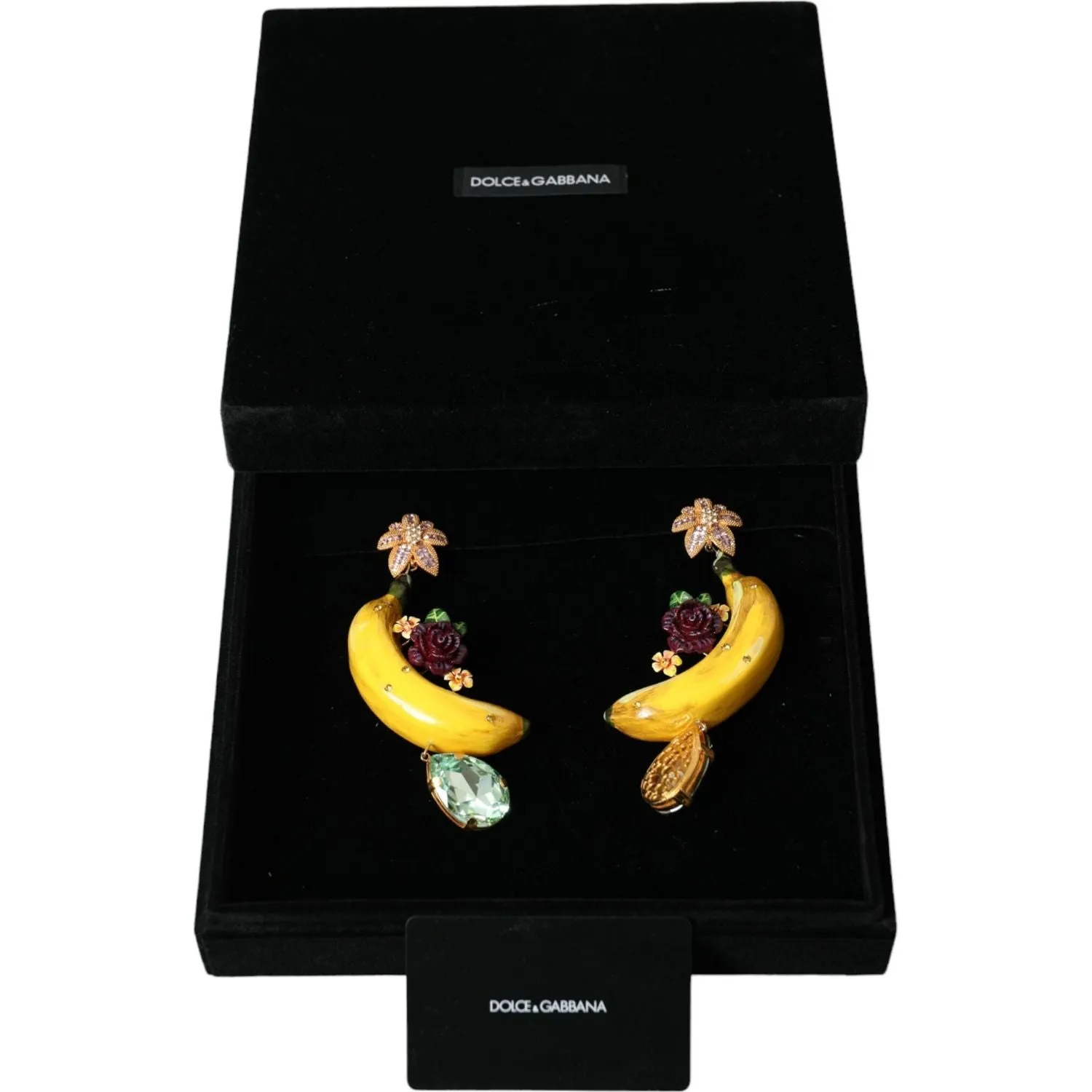Dolce & Gabbana Chic Clip-on Banana Dangle Earrings