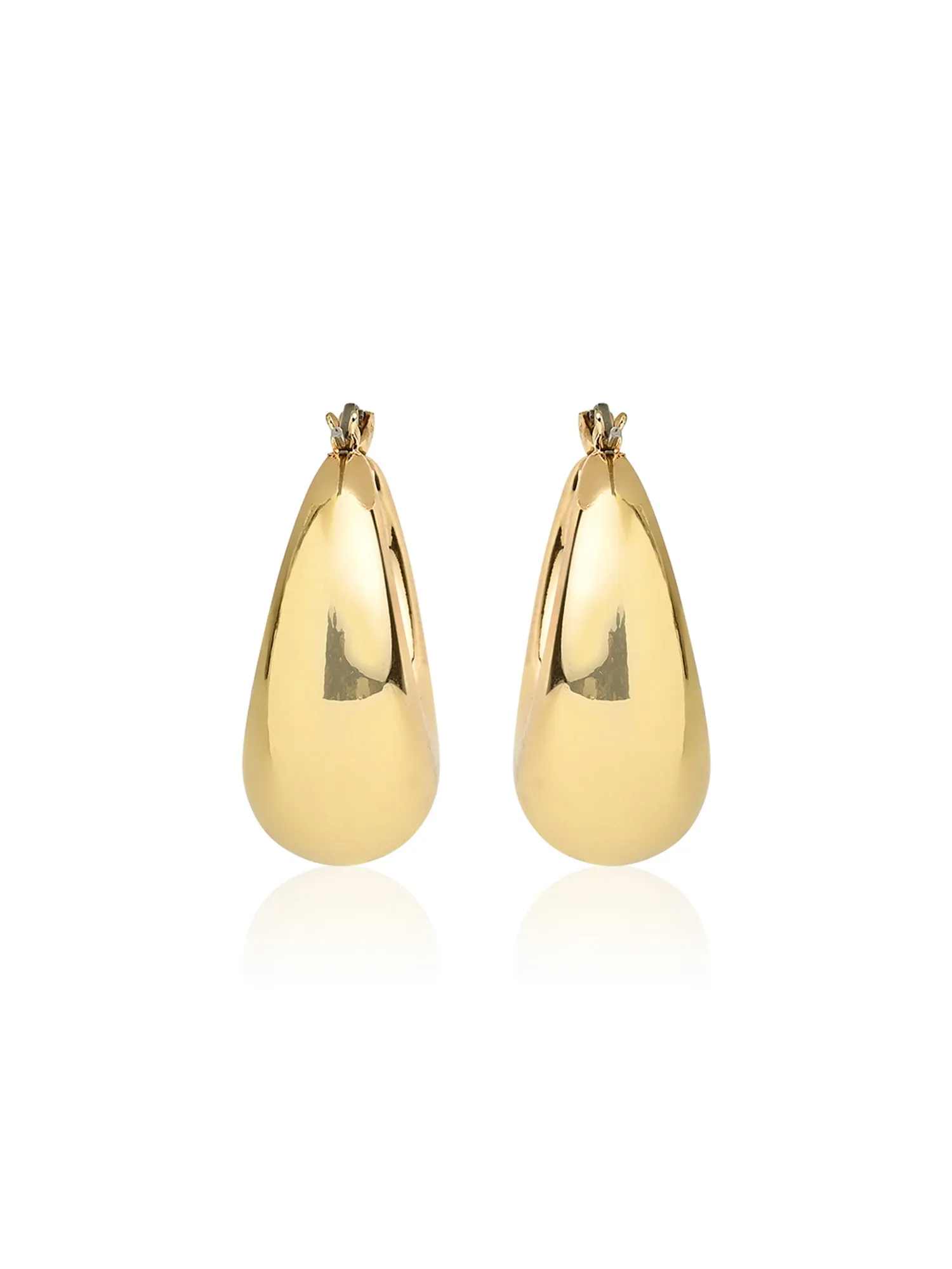Elegant Drop-Shaped Hoop Earrings