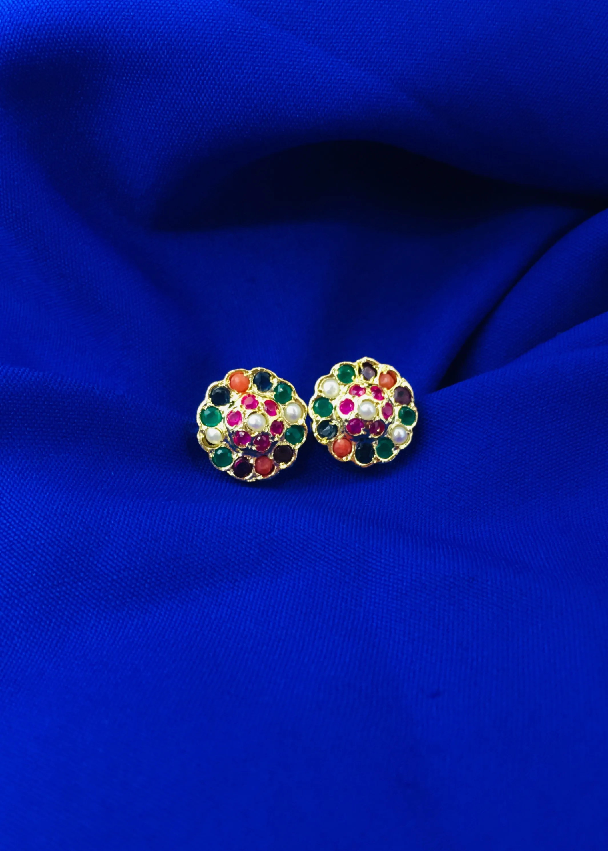 ELEGANT NAVRATAN STUDS