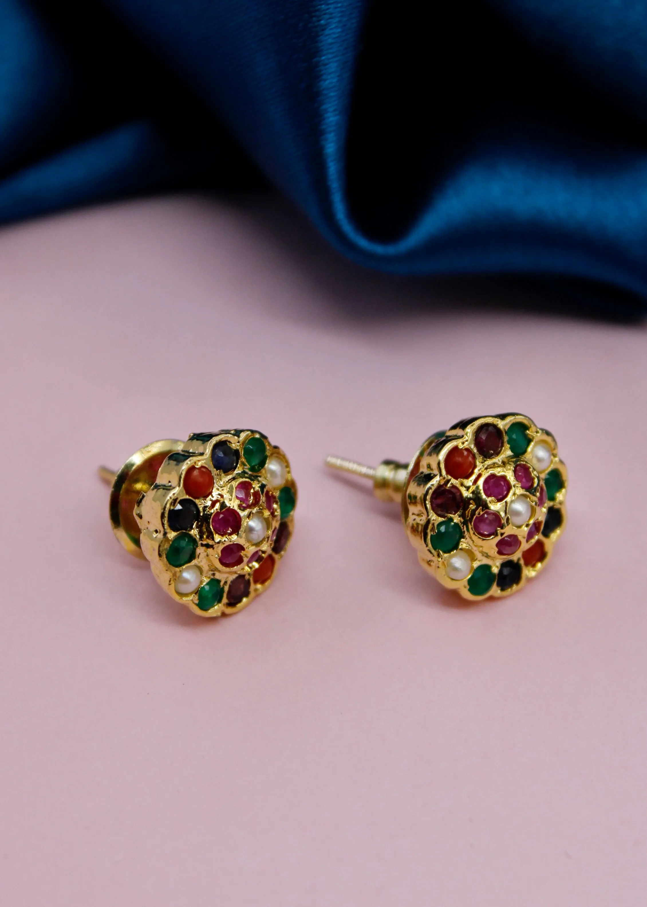 ELEGANT NAVRATAN STUDS