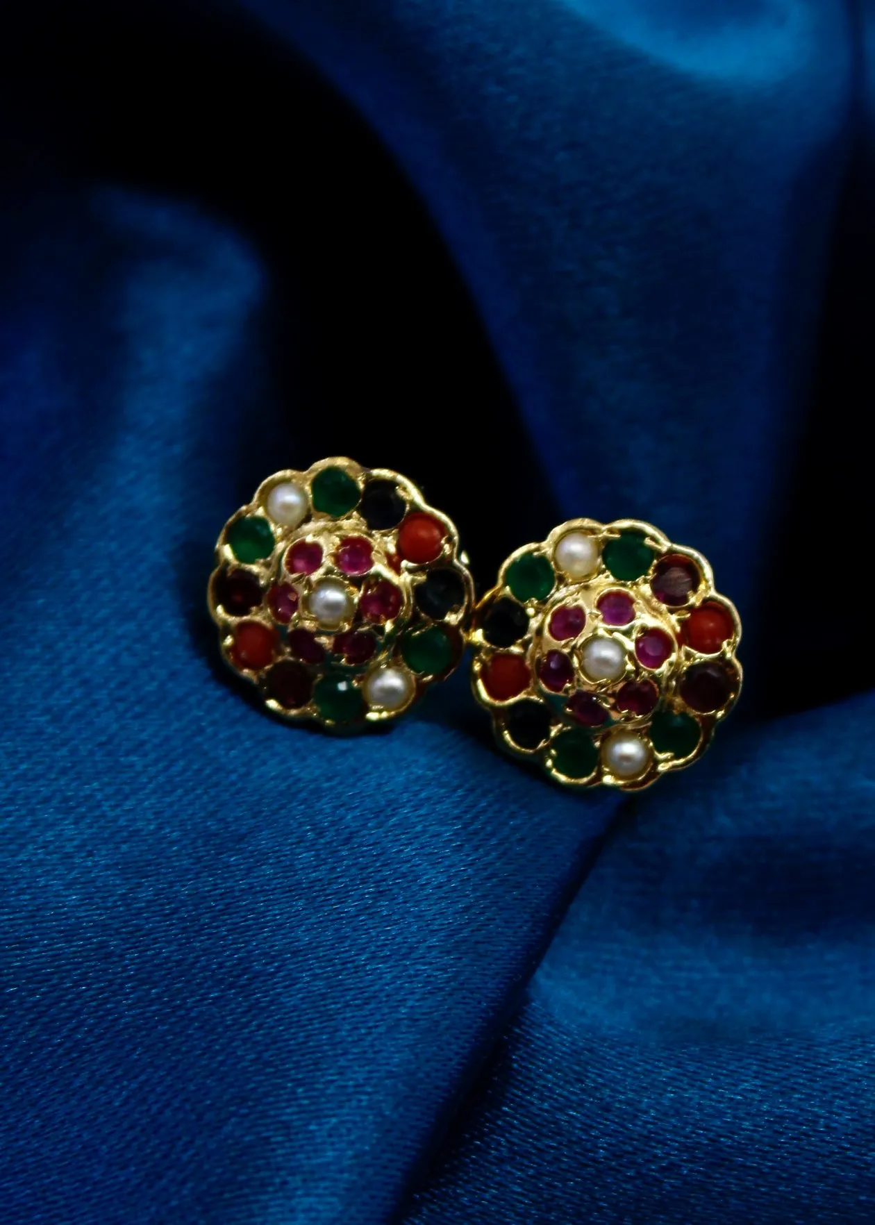 ELEGANT NAVRATAN STUDS