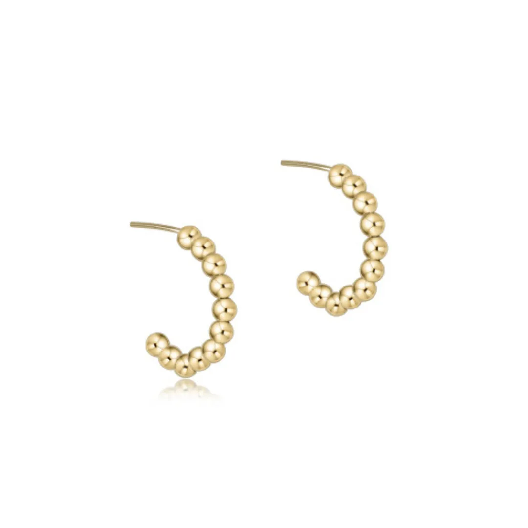 Enewton Gold Beaded Classic Post Hoop