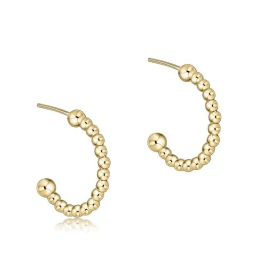 Enewton Gold Beaded Classic Post Hoop