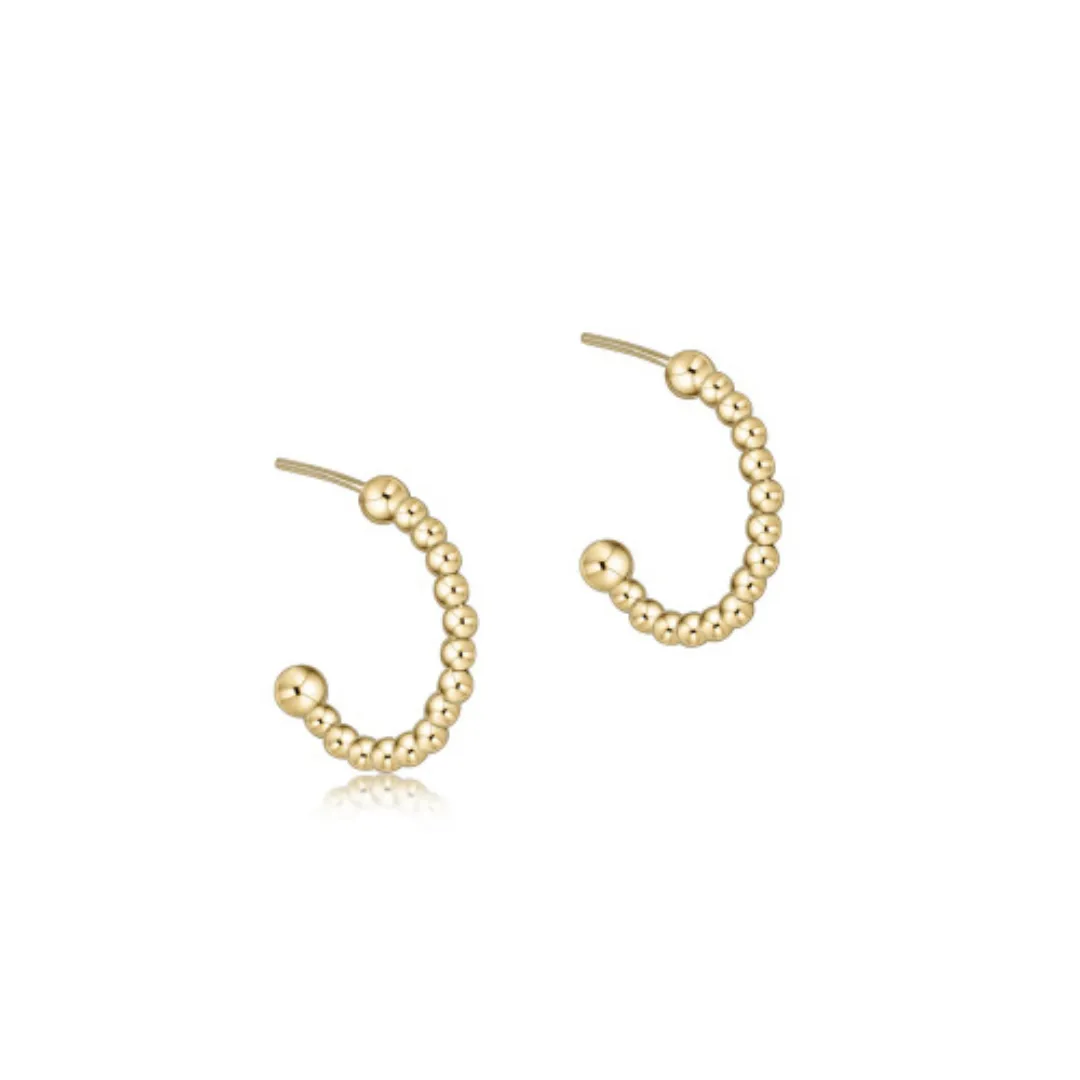 Enewton Gold Beaded Classic Post Hoop