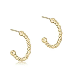 Enewton Gold Beaded Classic Post Hoop