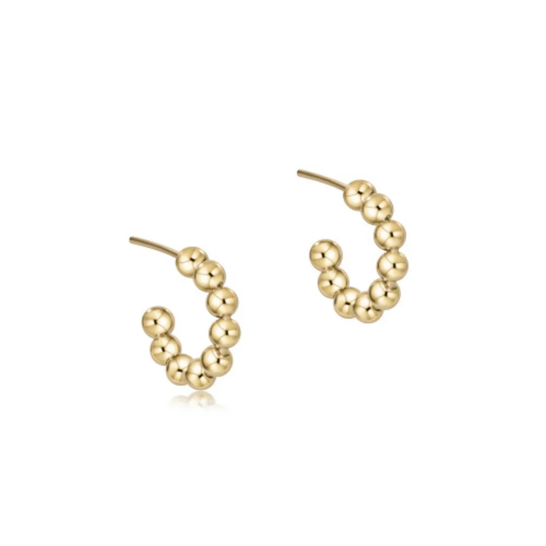 Enewton Gold Beaded Classic Post Hoop