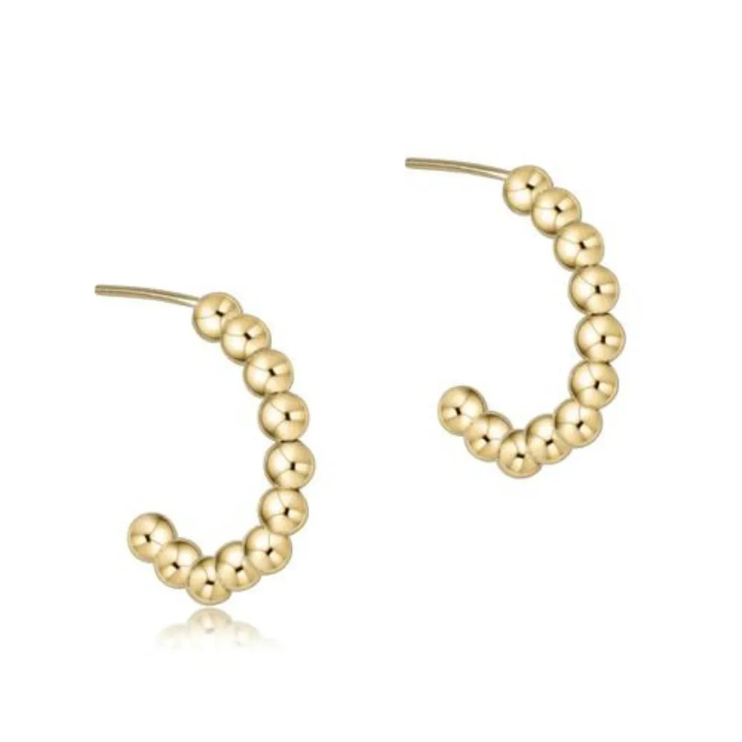 Enewton Gold Beaded Classic Post Hoop