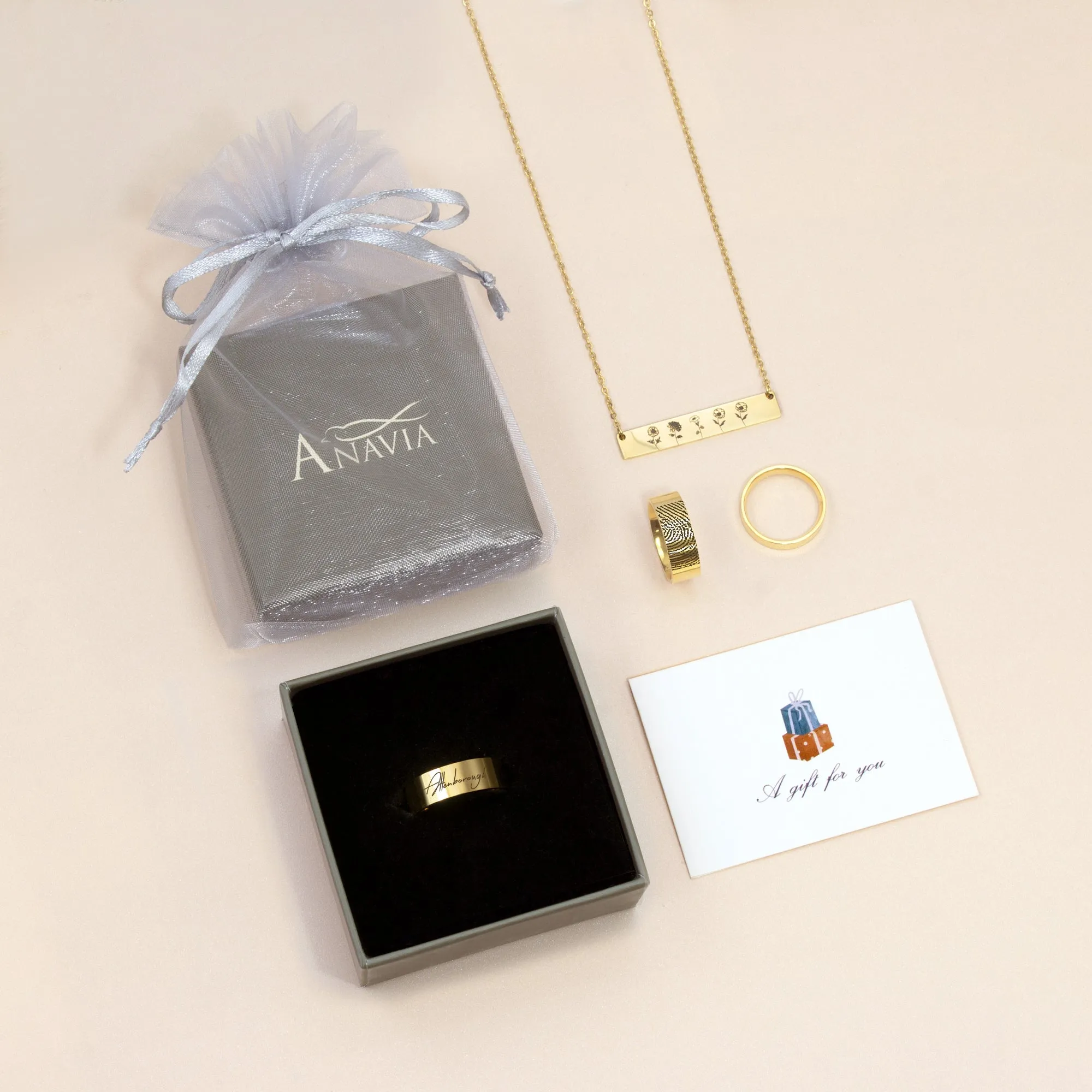 Engraved Dainty Rings