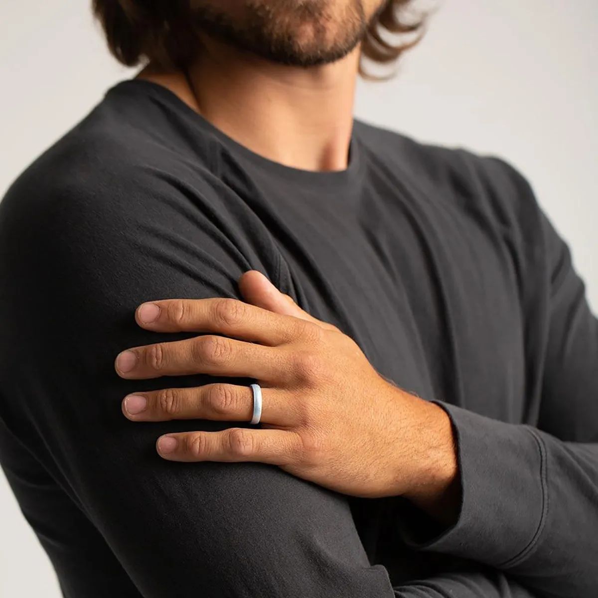 Enso Rings Thin Elements Series Silicone Ring - Diamond