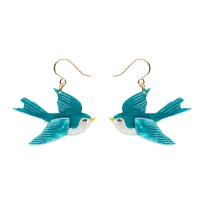 Erstwilder x Fleur Harris Graceful Swallow Drop Pierced Earrings ~Designed in Melbourne~