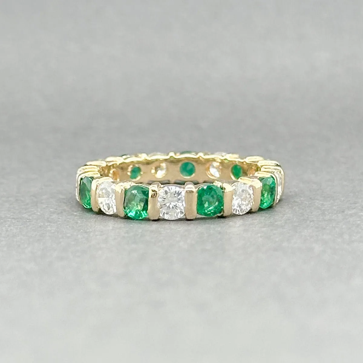 Estate 14K Y Gold 1.71ctw Emerald & 1.82ctw H-I/SI1-2 Diamond Ring