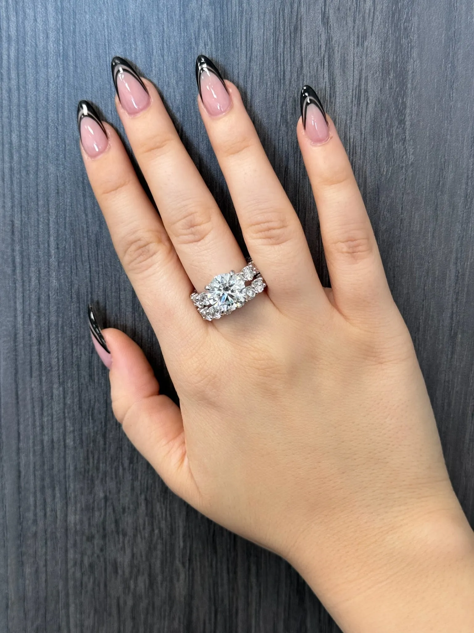 Eterna - Round Cut Diamond Eternity Style Engagement Ring