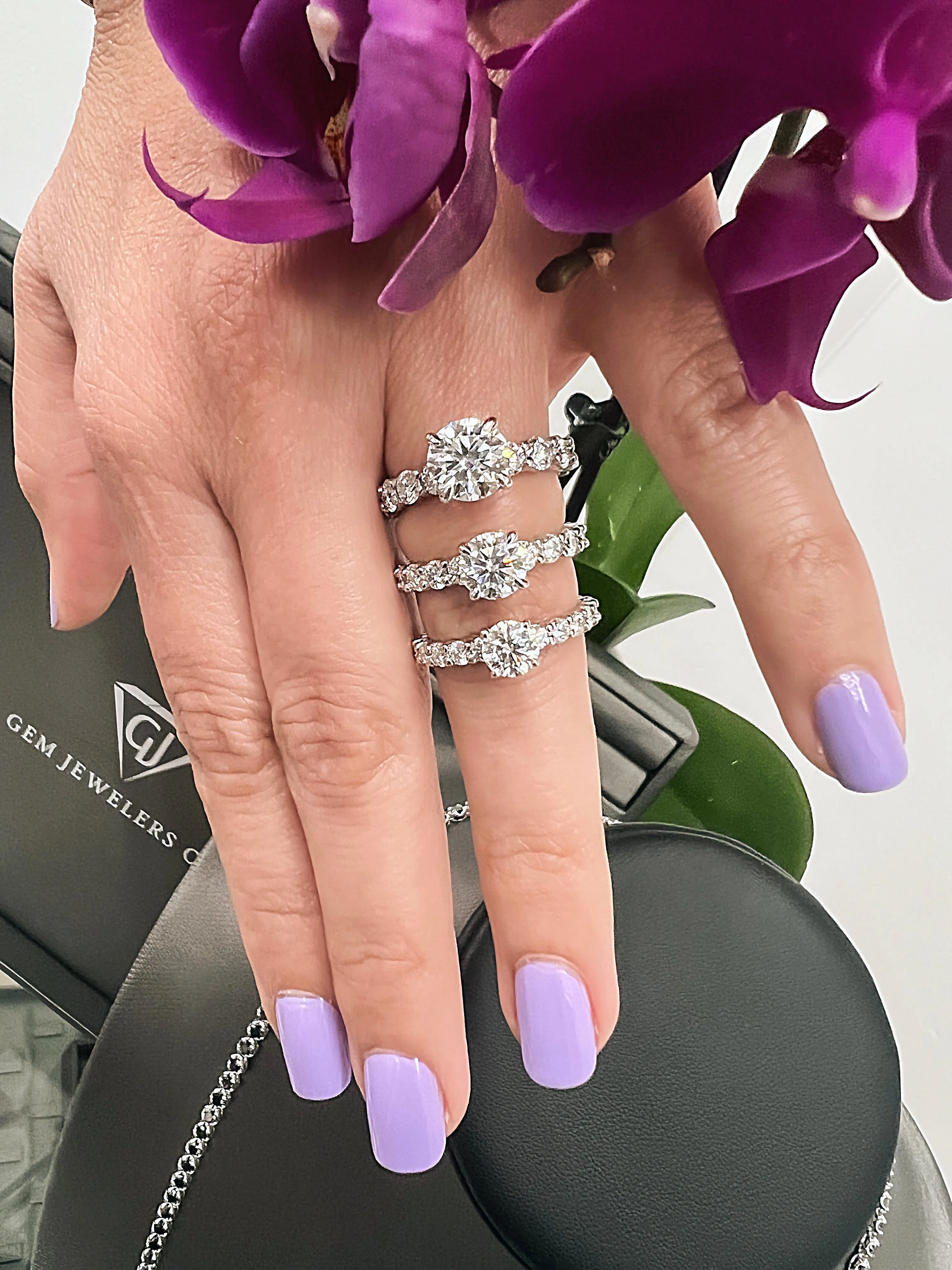 Eterna - Round Cut Diamond Eternity Style Engagement Ring