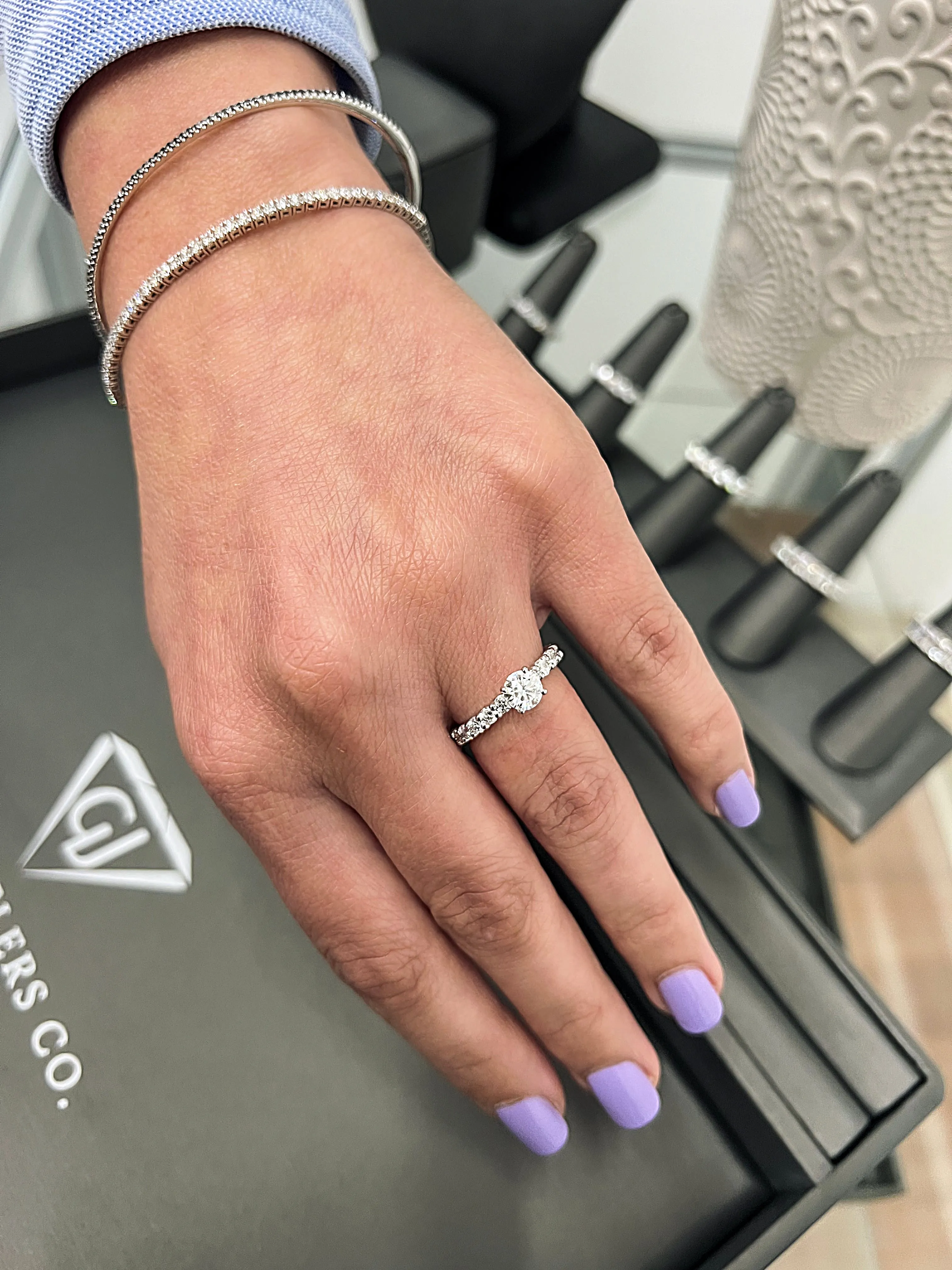 Eterna - Round Cut Diamond Eternity Style Engagement Ring