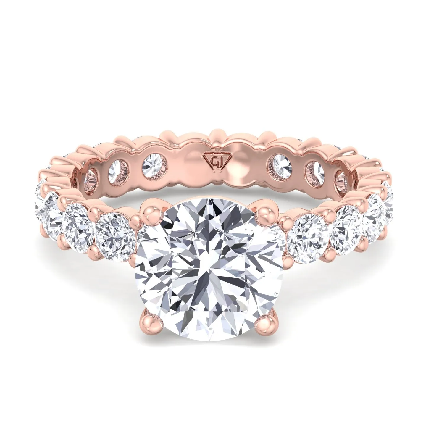 Eterna - Round Cut Diamond Eternity Style Engagement Ring
