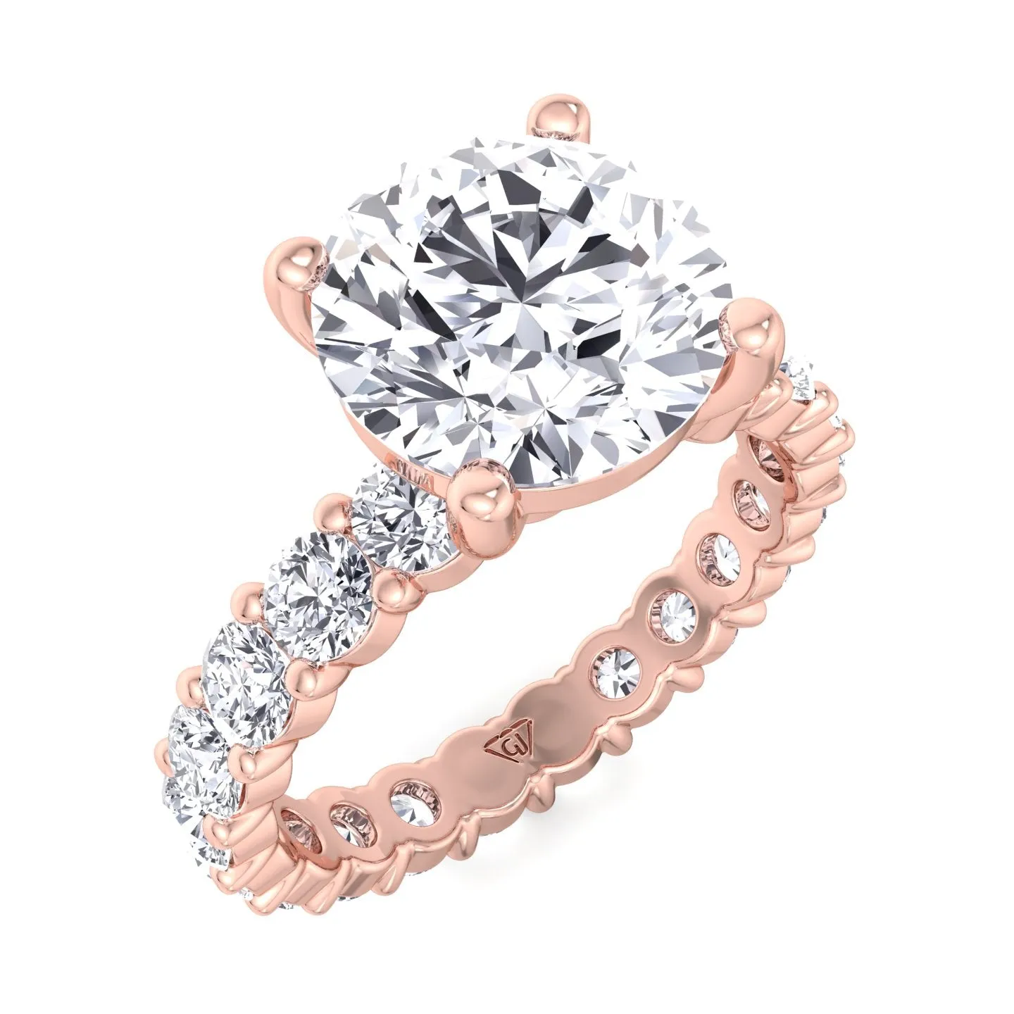 Eterna - Round Cut Diamond Eternity Style Engagement Ring