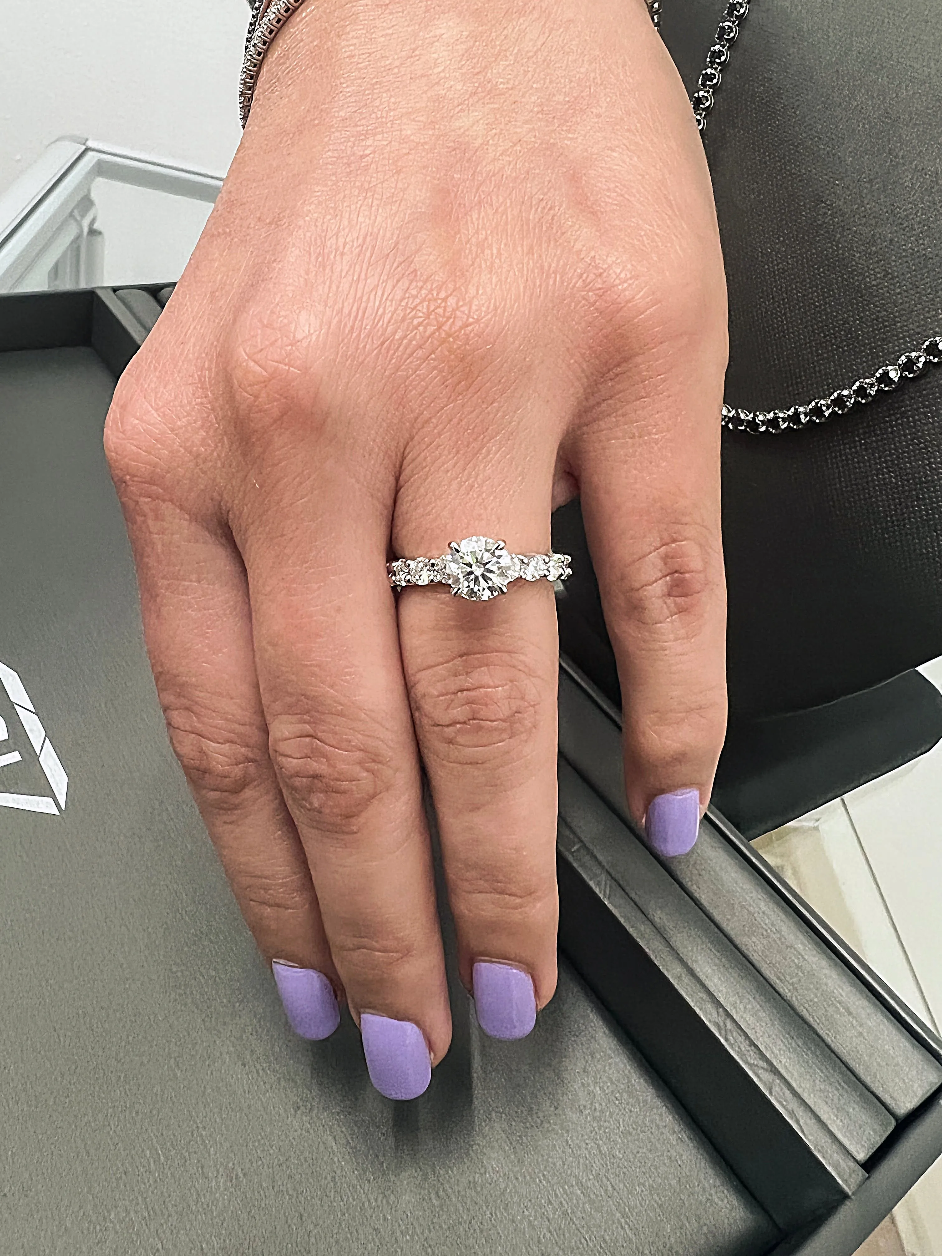 Eterna - Round Cut Diamond Eternity Style Engagement Ring