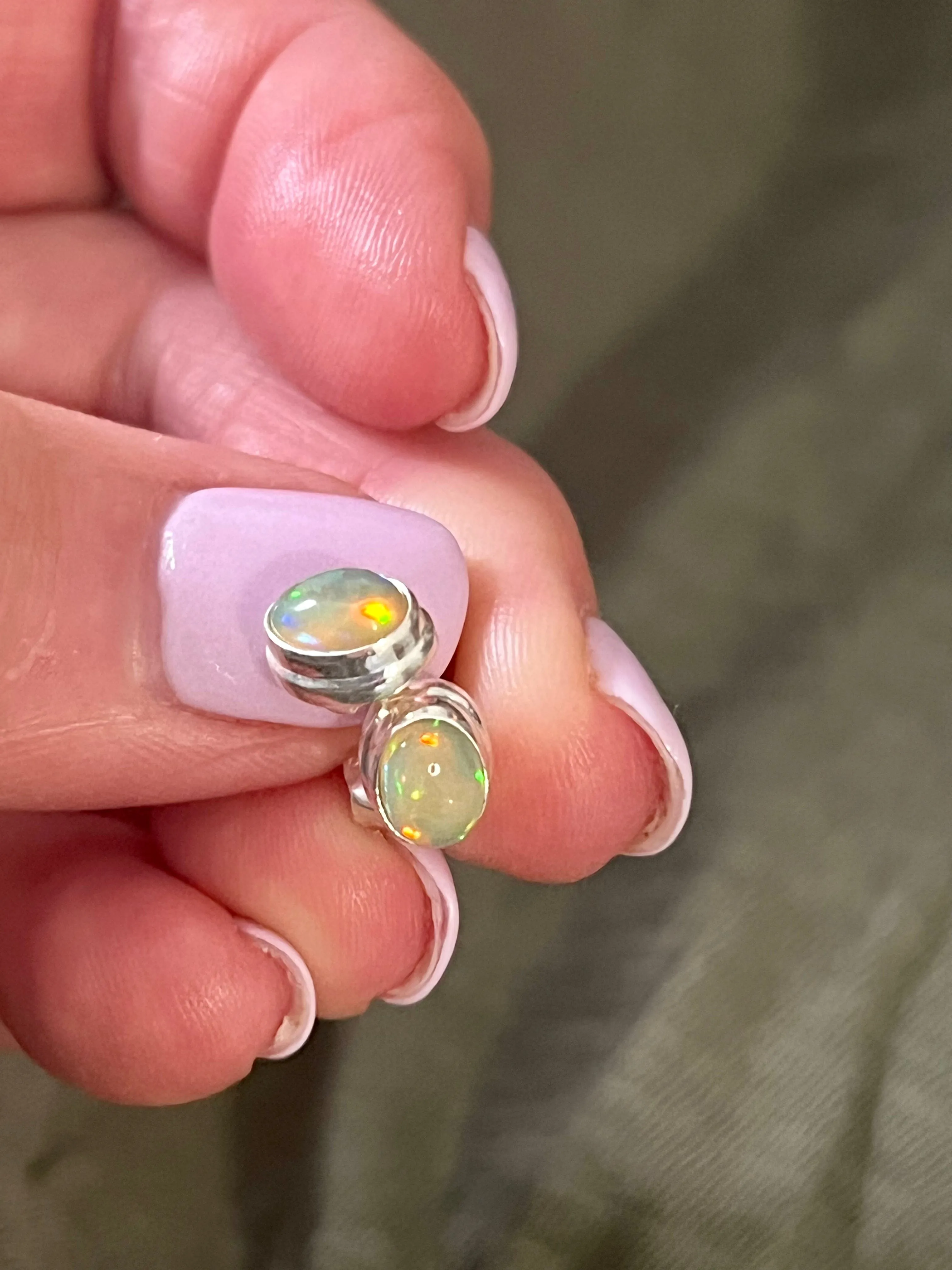 Ethiopian Opal Studs