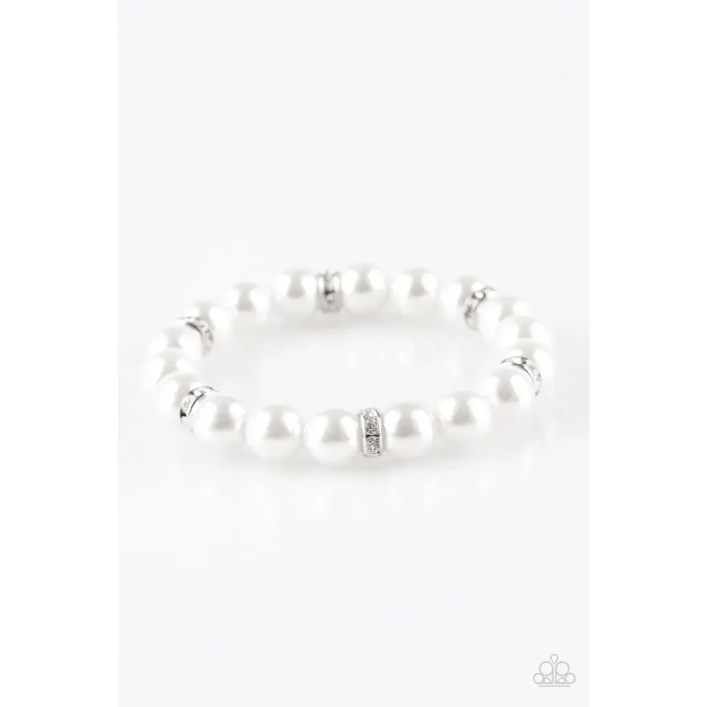 Exquisitely Elite - White Bracelet
