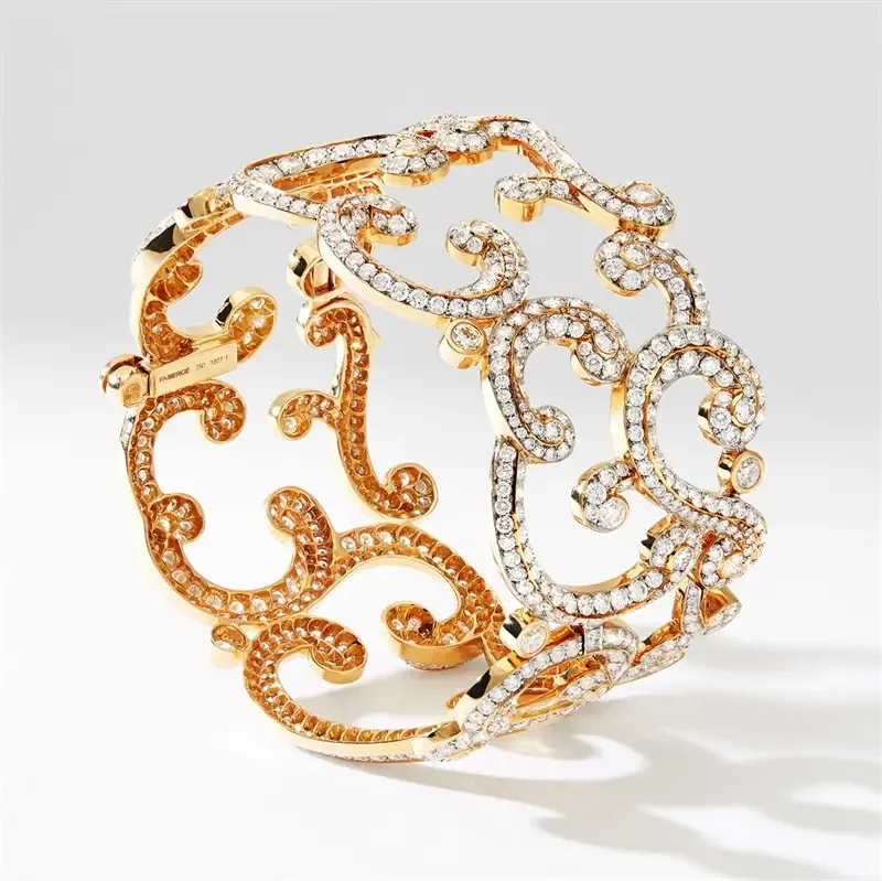Faberge Rococo 18ct Rose Gold Diamond Bracelet