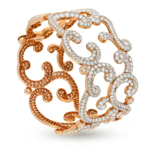 Faberge Rococo 18ct Rose Gold Diamond Bracelet