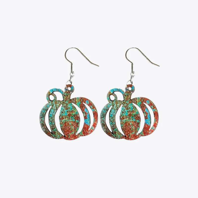 Fall Vibes Wooden Dangle Earrings
